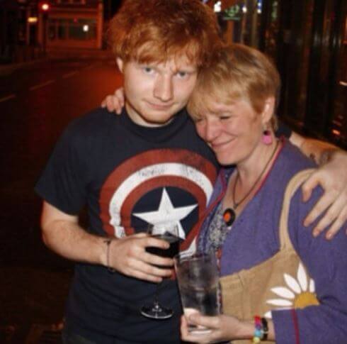Imogen Sheeran with her son, Ed.